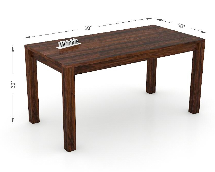 Furnishiaa Solid Sheesham Wood Dining Table 6 Seater | Six Seater Dinning Table Walnut + White