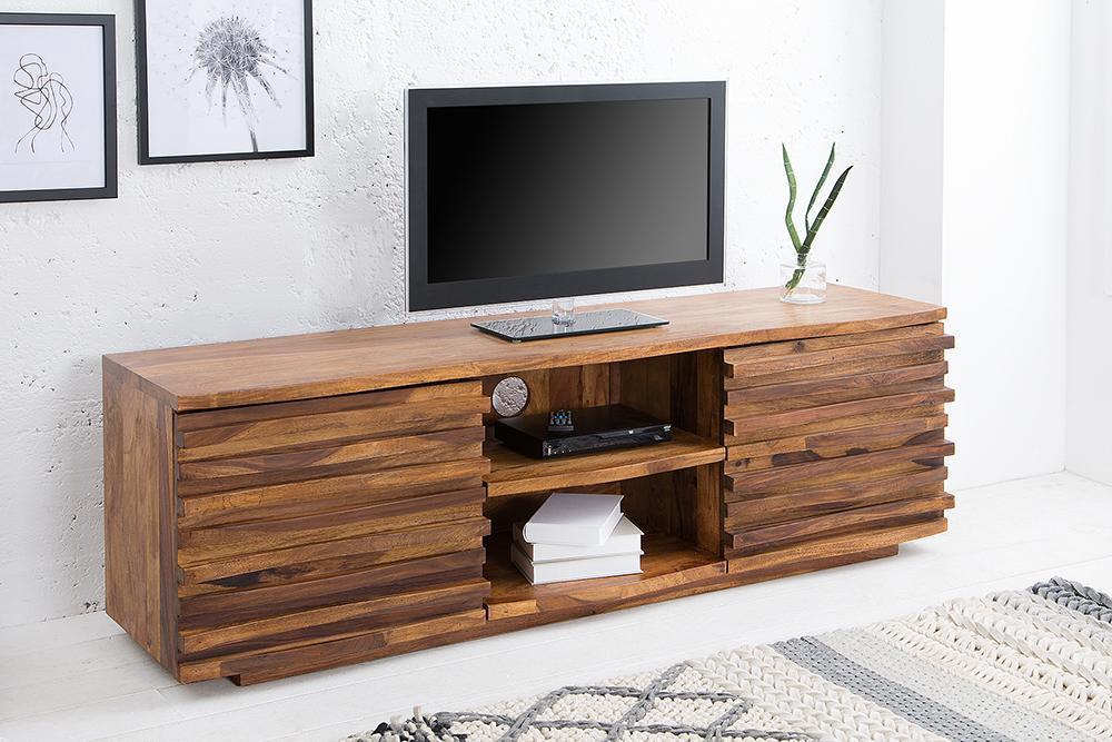 Solid sheesham wood showcase tv unit cabinet