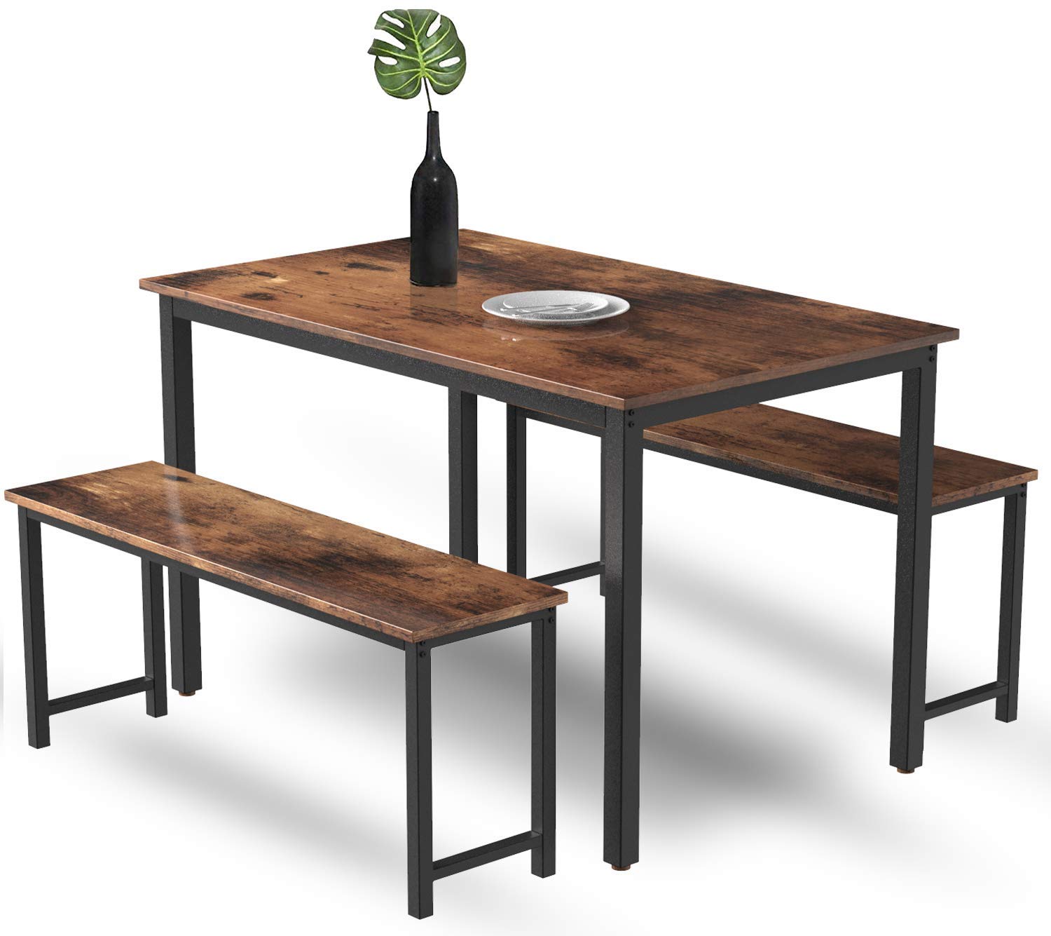 AM True New 1 Dining Table and Bench for Home Restaurant