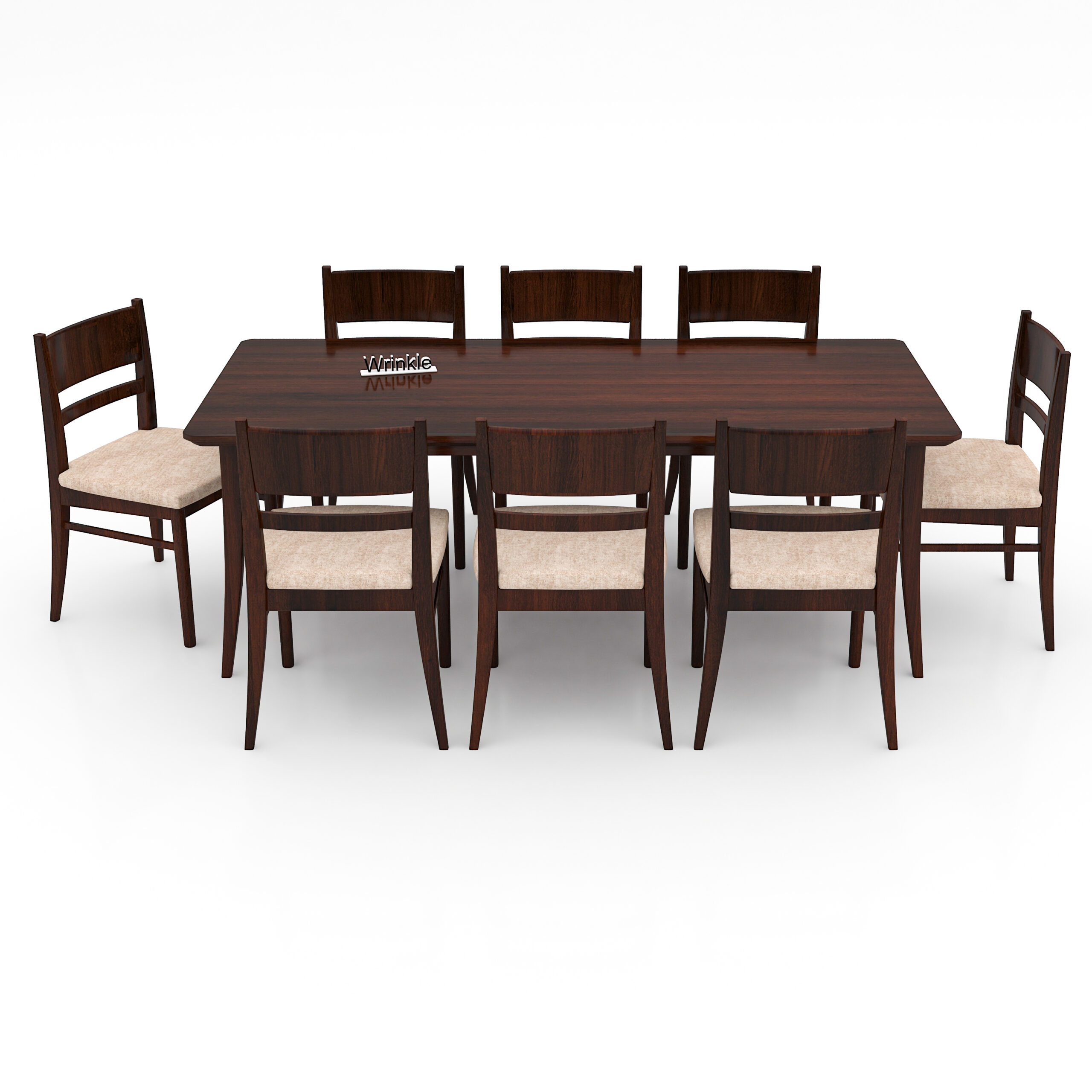 Furnishiaa Solid Sheesham Wood Dining Table 6 Seater | Six Seater Dinning Table ( Walnut )