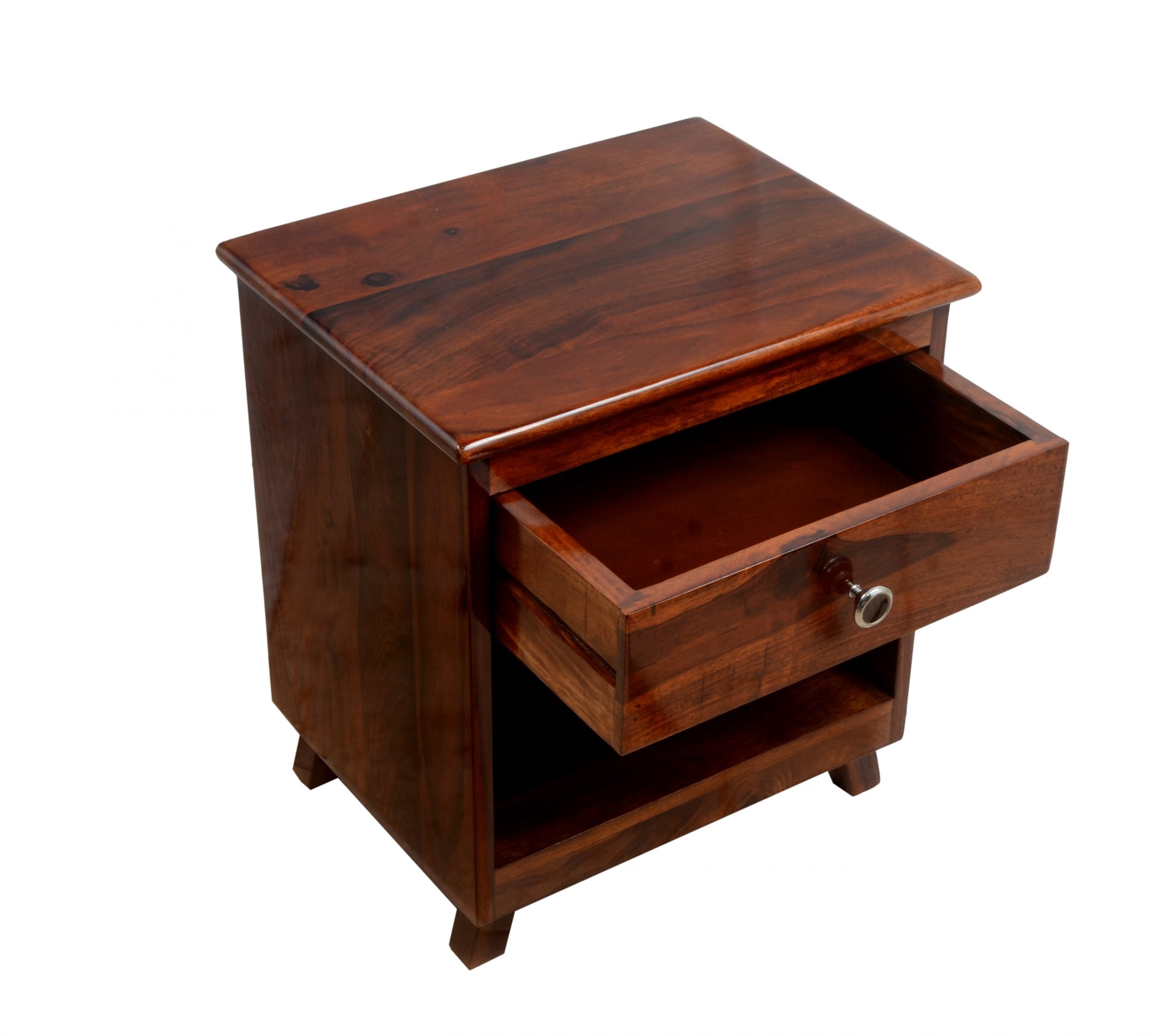 Solid Sheesham wood One drawer Night Stand End BesideTable for living and home