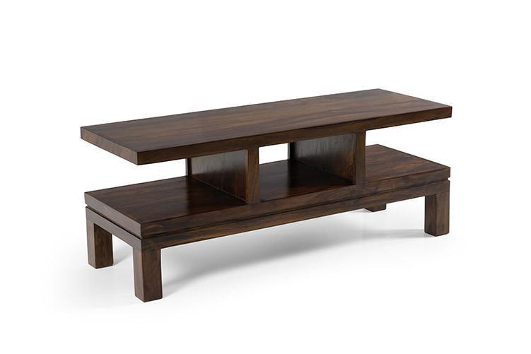 Solid sheesham wood showcase tv unit cabinet