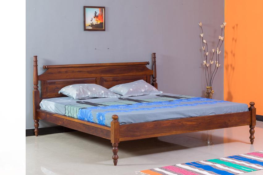 Solid Sheesham Wood Bed Bedroom