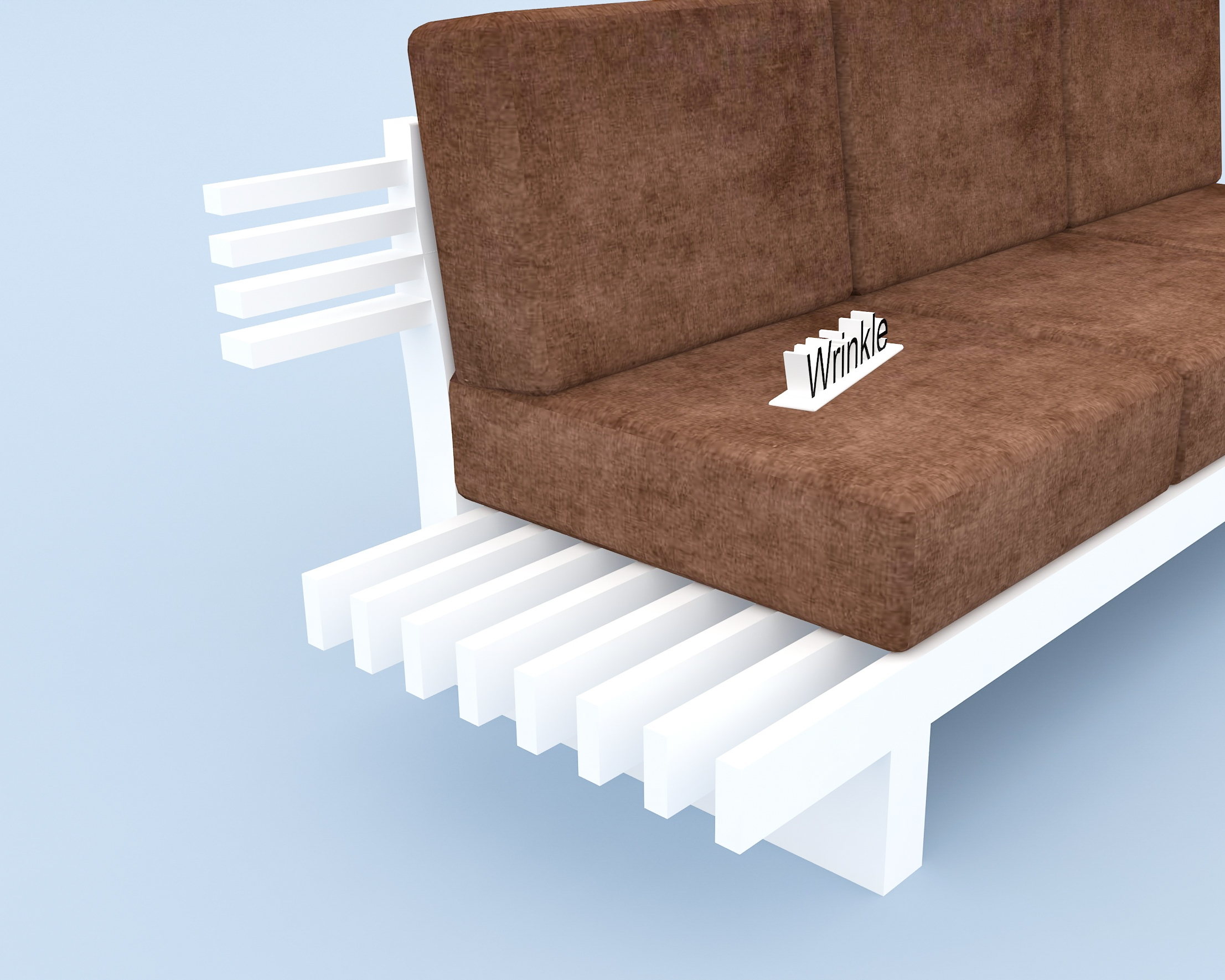 Authentic Wooden Sofa for living Room 3 Seater White