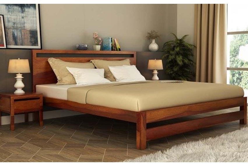Solid Sheesham Wood Single Size Bed