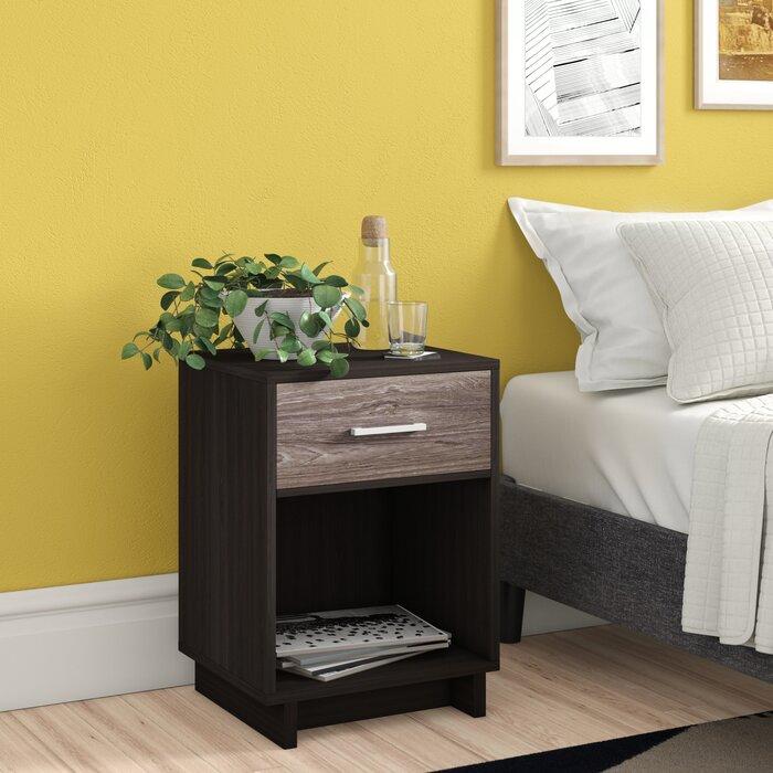 Night Stand End Beside Table Black for living and home