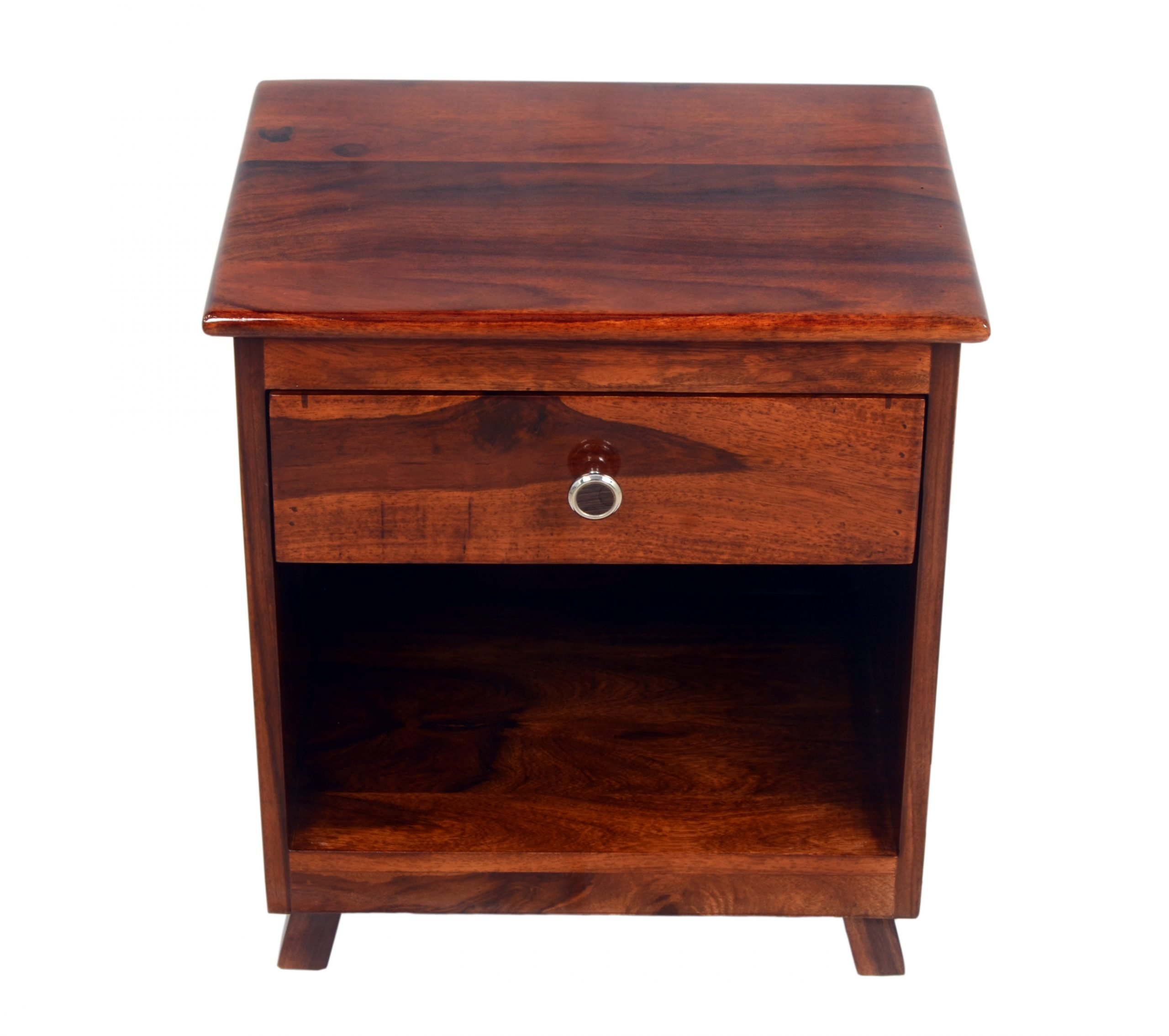 Solid Sheesham wood One drawer Night Stand End BesideTable for living and home