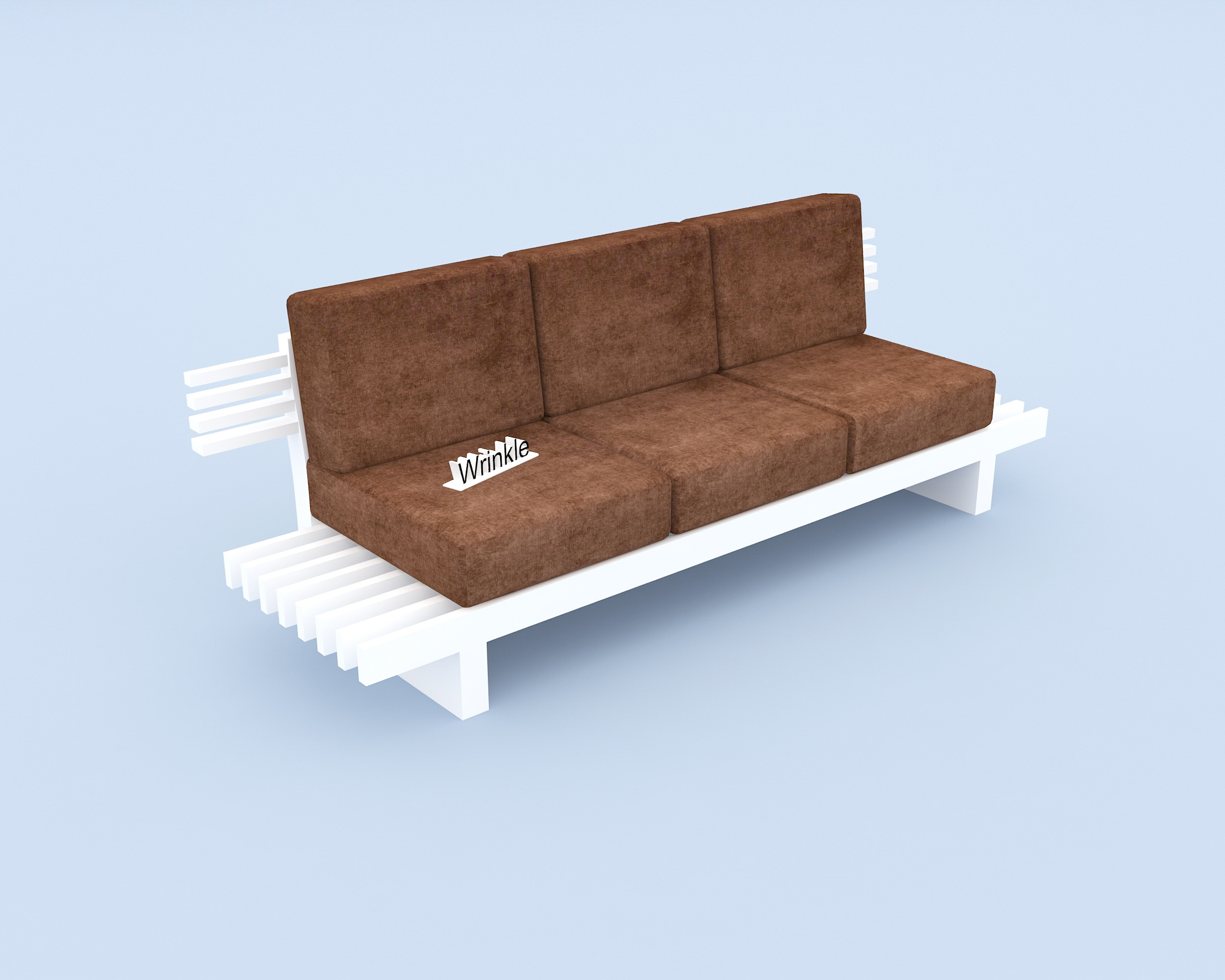 Authentic Wooden Sofa for living Room 3 Seater White