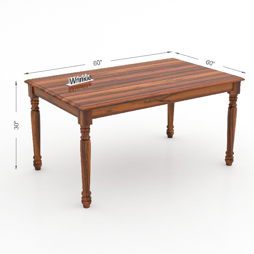 Furnishiaa Solid Sheesham Wood Dining Table 6 Seater | Six Seater Dinning Table Honey + Green